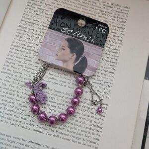 Purple Beaded Hair Jewelry